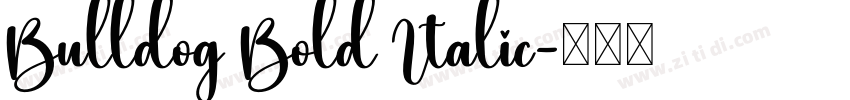 Bulldog Bold Italic字体转换